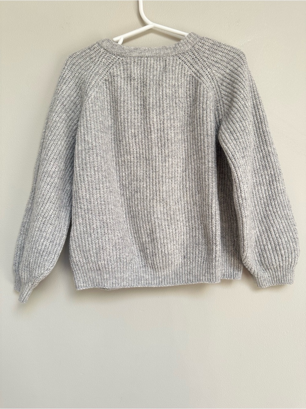 Old Navy Girls Gray Ribbed Button‑Front Cardigan 5T Long Sleeve - Picture 7 of 9